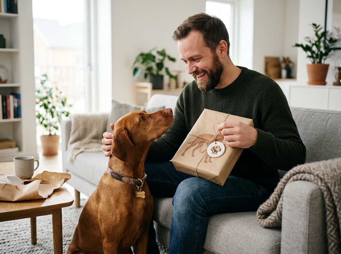 Når hunden er hans bedste ven rammer gaven mere personligt