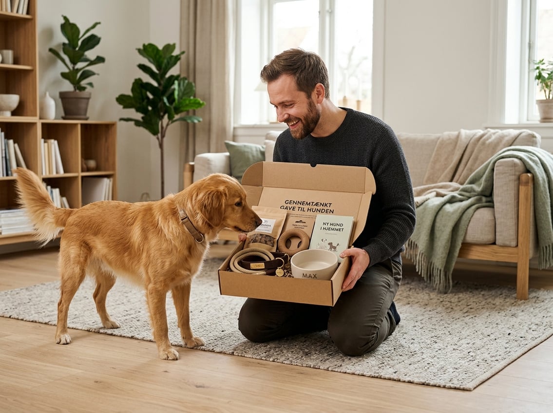 En gennemtænkt gave til manden der lige har fået hund